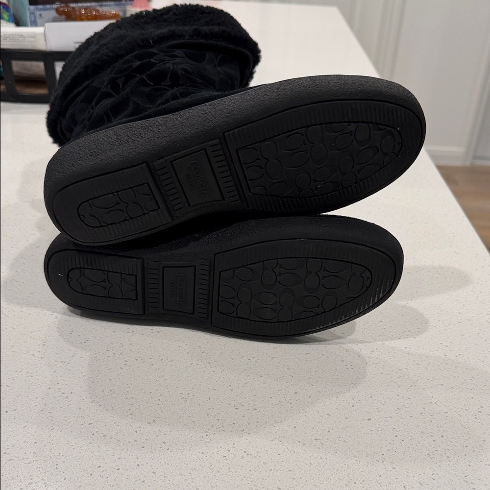 Women’s Coach Signature Print black boots - Picture 5 of 6